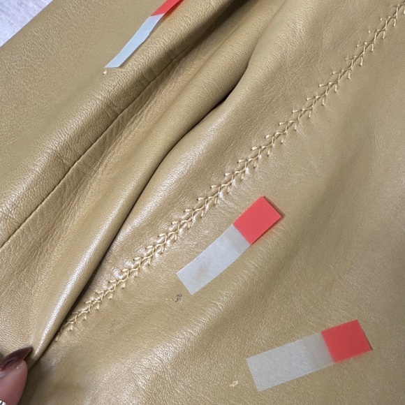 Escada Light Brown Lambskin Leather Blazer - 36 - Picture 11 of 14